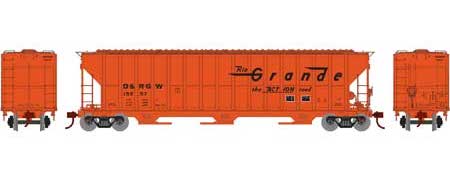 Athearn RTR 81755 HO 54' FMC 4700 Covered Hopper Denver & Rio Grande Western D&RGW 15657