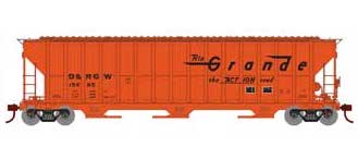 Athearn RTR 81756 HO 54' FMC 4700 Covered Hopper Denver & Rio Grande Western D&RGW 15665