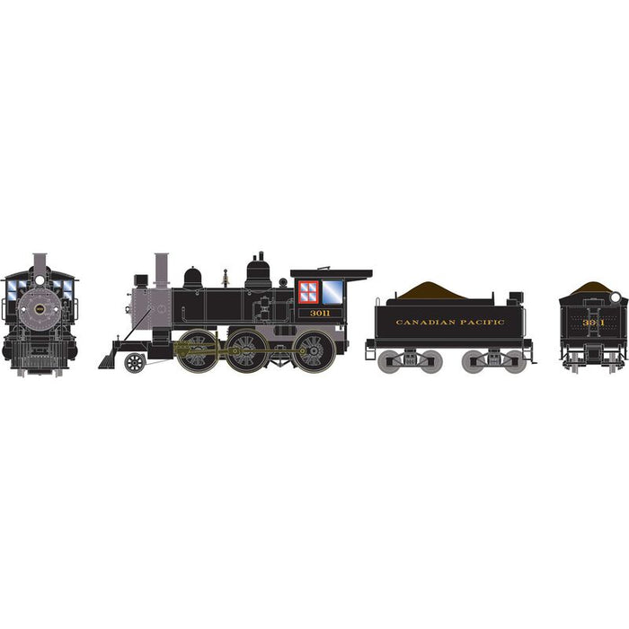 Athearn RTR 87244 HO Scale 2-6-0 Steam Locomotive Canadian Pacific CP 3011