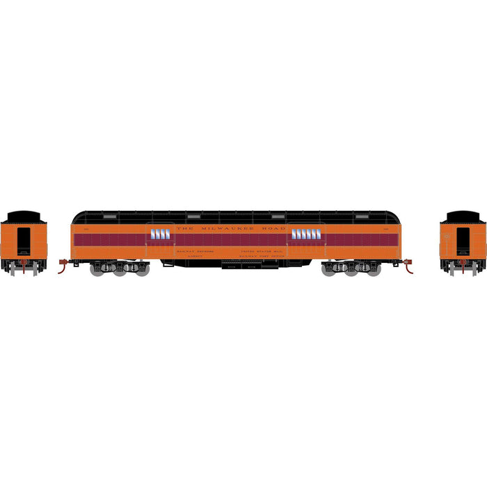 Athearn RTR 88215 HO Scale Heavyweight Baggage Passenger Car Milwaukee Road MILW 1037