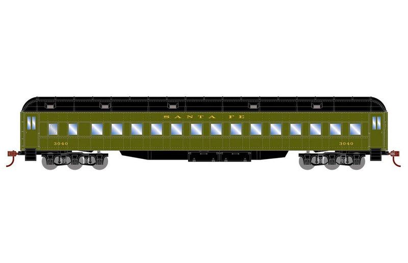 Athearn RTR 88220 HO Scale Heavyweight Coach Passenger Car Santa Fe ATSF 3040