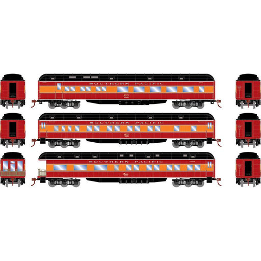 Athearn RTR 88230 HO Scale Heavyweight Passenger 3 Car Set "Daylight" Southern Pacific SP