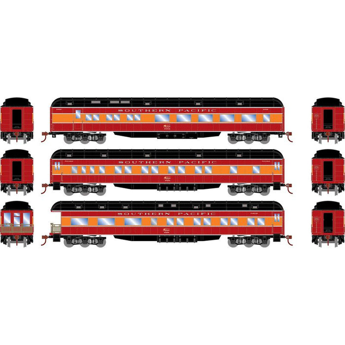 Athearn RTR 88230 HO Scale Heavyweight Passenger 3 Car Set "Daylight" Southern Pacific SP
