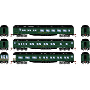 Athearn RTR 88234 HO Scale Heavyweight Passenger 3 Car Set Maine Central MEC