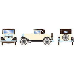 Athearn 26383 HO Scale RTR Model A Sport Coupe, Cream
