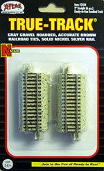Atlas 2404 N Scale Code 65 True-Track 2" Straight (6 Pack)
