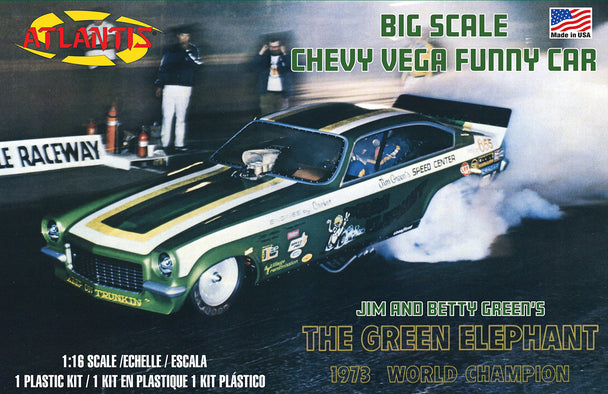 Atlantis Models 1494 1/16 Green Elephant Vega Model Car Kit