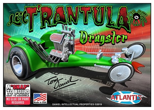 Atlantis Models 6651 1/32 Tom Daniels T'rantula Dragster Snap Kit