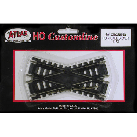 Atlas 173 HO Scale Code 100 Track 30 Degree Custom-Line Crossing