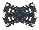 Atlas 174 HO Scale Code 100 Track 45 Degree Custom-Line Crossing