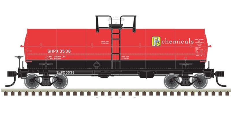 HO Scale 11,000 Gallon Tank Car PPG Chemicals SHPX 3545