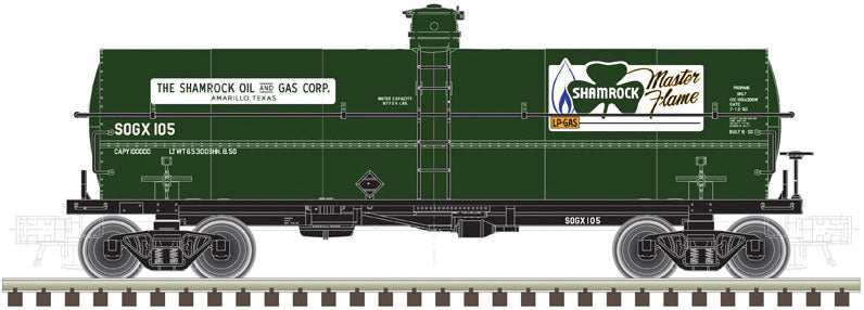 Atlas 20005476 HO Scale 11,000 Gallon Tank Car Shamrock SOGX 100