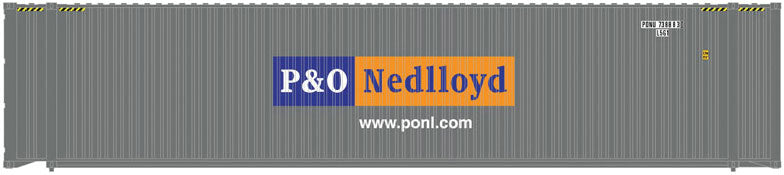 Atlas 20005737 HO Scale 45' Intermodal Container 3-Pack P&O Nedlloyd #2