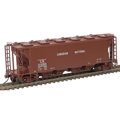 Atlas 20006357 HO Scale 12 Hatch Slab Side Covered Hopper Canadian National CN 113193