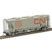 Atlas 20006365 HO Scale 6 Hatch Slab Side Covered Hopper Canadian National "Wet Noodle" CN 352466