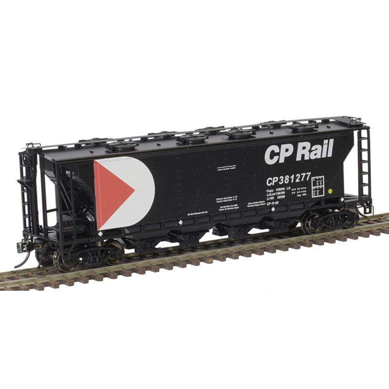 Atlas 20006369 HO Scale 6 Hatch Slab Side Covered Hopper Canadian Pacific "Multimark" CP 381277