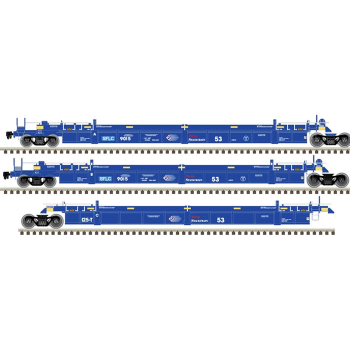 Atlas 20006616 HO Scale Thrall 53' 3-Unit Articulated Well Car BNSF/SFLC 9022