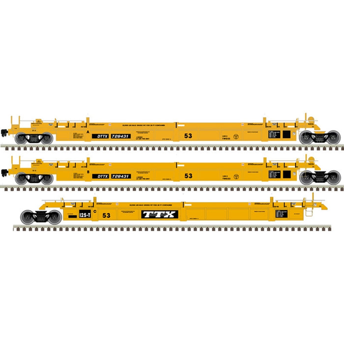 Atlas 20006620 HO Scale Thrall 53' 3-Unit Articulated Well Car "Speed Logo" DTTX 728674