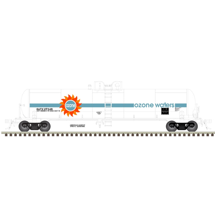 Atlas 20006973 HO Scale 20,700 Gallon Tank Car Ozone Waters GATX 27349