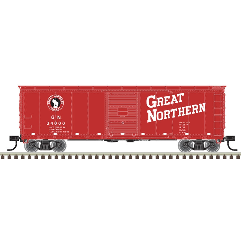Atlas 20007087 HO Scale USRA 40' Steel Boxcar Great Northern GN 3 Pack