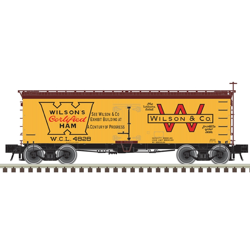 Atlas 20007204 HO Scale 36' Wood Reefer Wilson Packing 4828