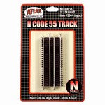 Atlas 2004 N Scale Code 55 Straight Track 3" 6 pack