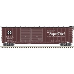 Atlas 2006592 HO Scale 50' Postwar Boxcar Santa Fe Super Chief ATSF 8593