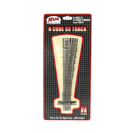 Atlas 2053 N Scale Code 55 #7 Right Hand Turnout