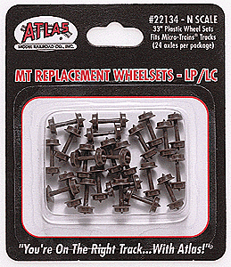Atlas 22134 N Scale 33" Plastic Wheels for Micro-Trains Trucks 24 Pack