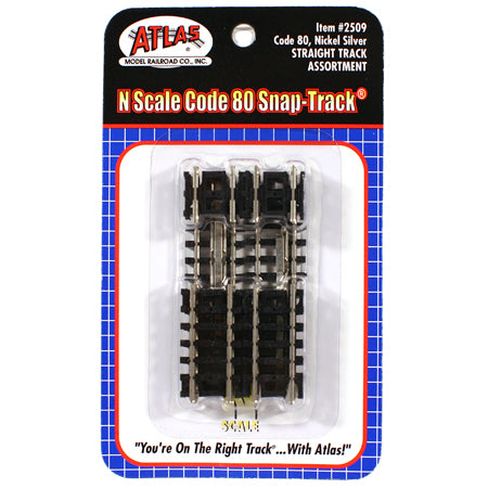 Atlas 2509 N Scale Code 80 Straight Track Assortment