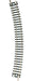 Atlas 2520 N Scale Code 80 11" Radius Curve Track 6 Pack