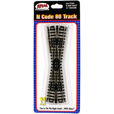 Atlas 2564 N Scale Code 80 15 Degree Crossing