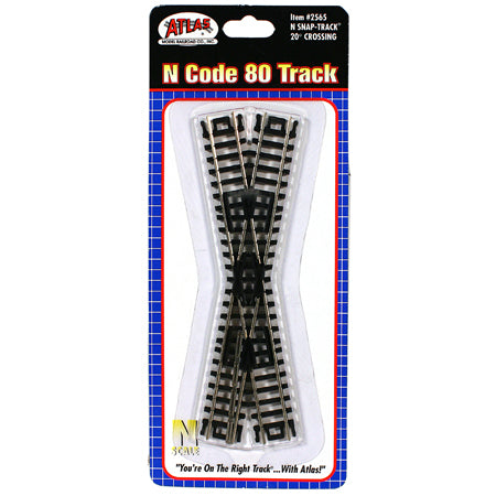 Atlas 2565 N Scale Code 80 20 Degree Crossing