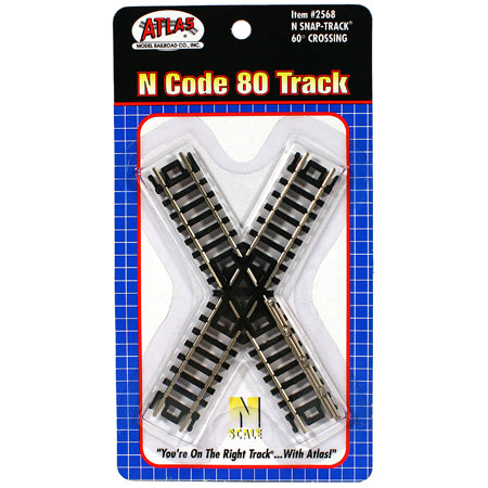 Atlas 2568 N Scale Code 80 60 Degree Crossing