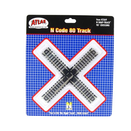 Atlas 2569 N Scale Code 80 90 Degree Crossing