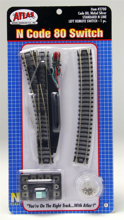 Atlas 2700 N Scale Code 80 Remote Left Hand Switch