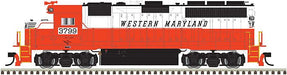Atlas 40002791 N Scale EMD GP40-2 Western Maryland "Circus" WM 3795 with DCC