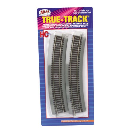 Atlas 463 HO Scale Code 83 True-Track 22" Radius Curve 4-Pack
