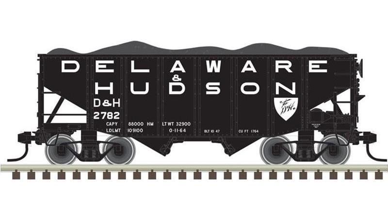 Atlas 50003697 N Scale 55 Ton Fishbelly Hopper Delaware and Hudson D&H 2606