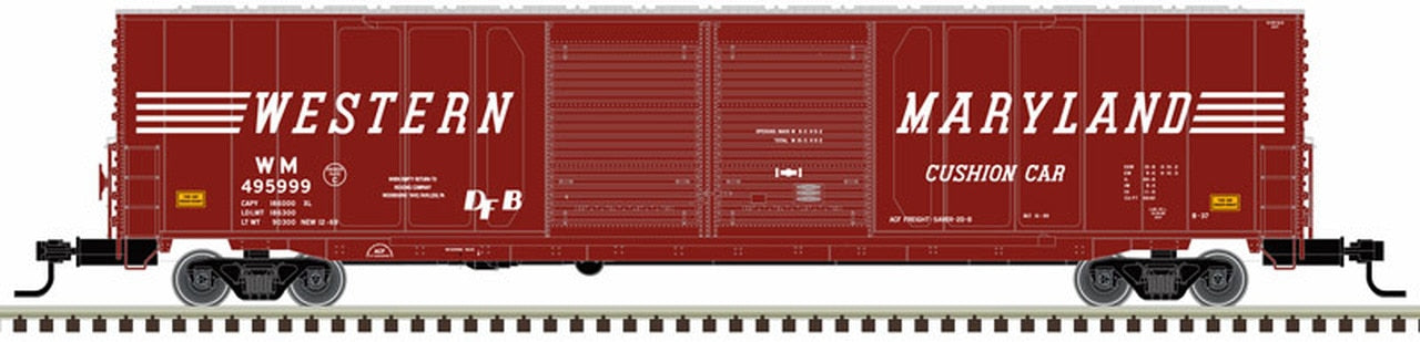 Atlas 50004973 N Scale 60' Auto Parts Boxcar Western Maryland WM 495991