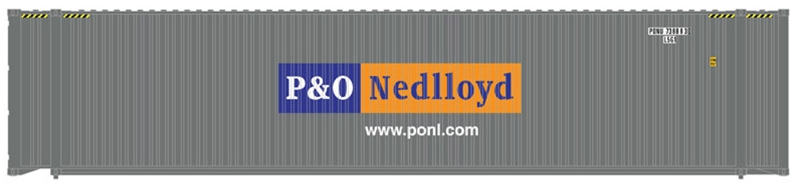 Atlas 50004982 N Scale 45' Intermodal Container 3-Pack P&O Nedlloyd #2