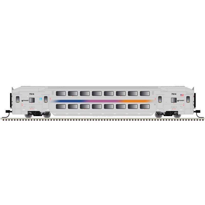 Atlas 50005511 N Scale Multi-Level Commuter Coach Trailer NJ Transit NJT 7590