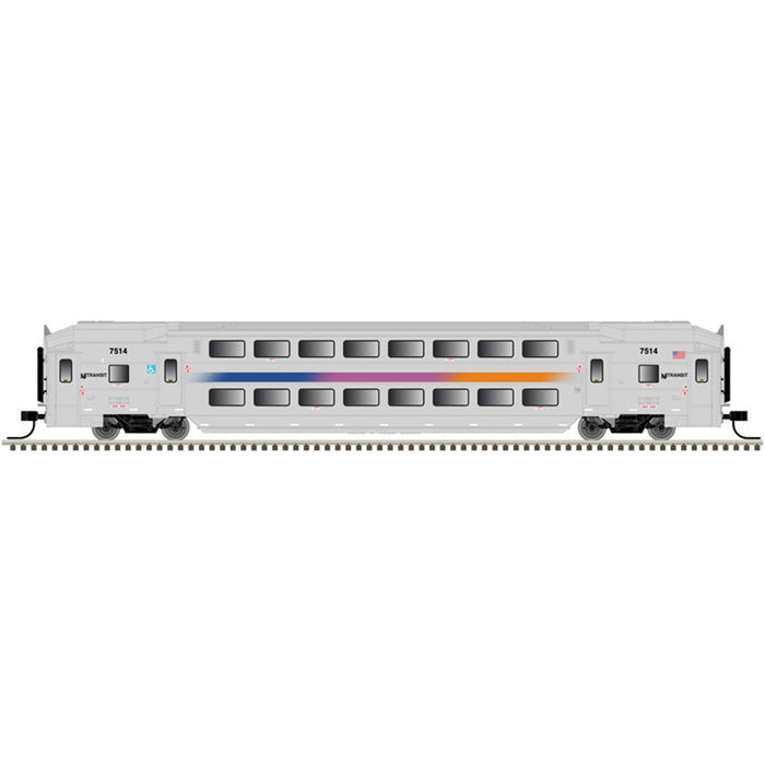 Atlas 50005511 N Scale Multi-Level Commuter Coach Trailer NJ Transit NJT 7590