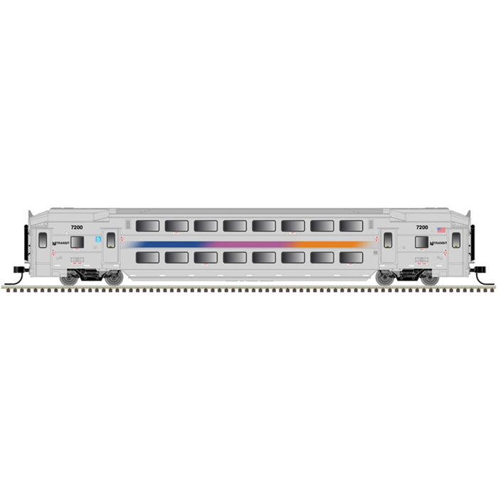 Atlas 50005516 N Scale Multi-Level Commuter Coach Trailer NJ Transit NJT 7205
