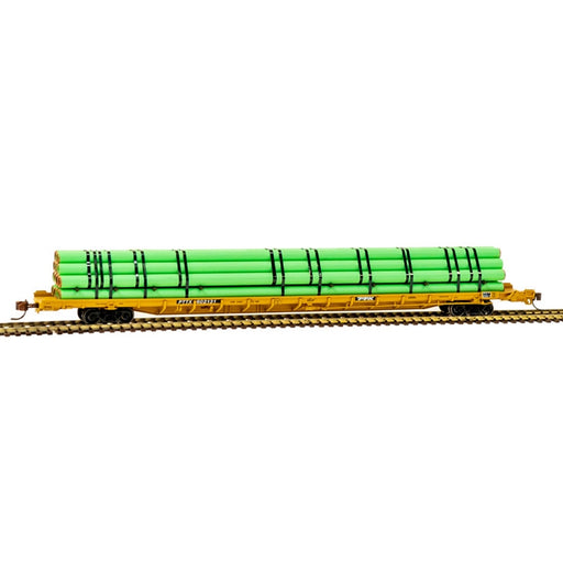 Atlas 50005528 N Scale F89J 89' Flatcar with Pipe Load PTTX 602274