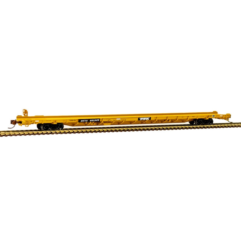 Atlas 50005537 N Scale F89J 89' TOFC Flatcar "Yellow" TTX RTTX 600952
