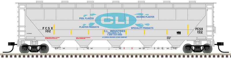 Atlas 50005669 N Scale Trinity PD5000 Covered Hopper CLI Industries FCSX 103