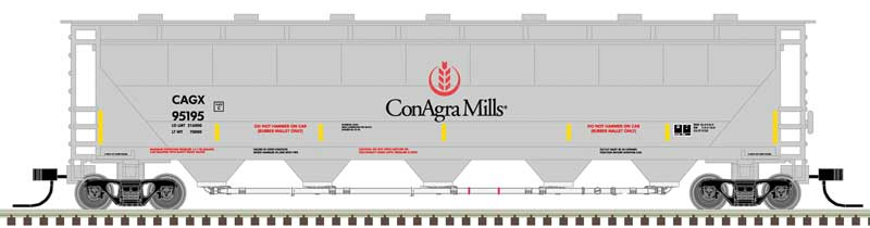 Atlas 50005672 N Scale Trinity PD5000 Covered Hopper ConAgra Mills CAGX 95165