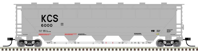 Atlas 50005681 N Scale Trinity PD5000 Covered Hopper Kansas City Southern KCS 6007