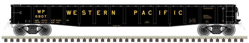 Atlas 50006420 N Scale ACF 70 Ton 52' Gondola Western Pacific WP 6807